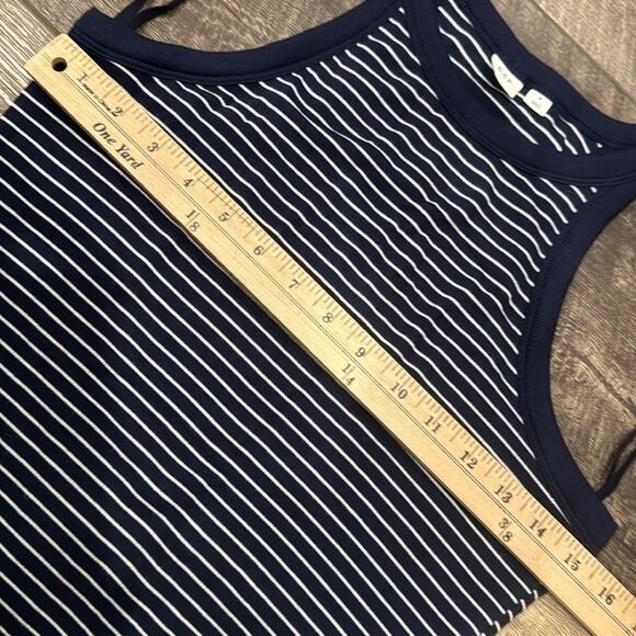 GAP Women's Rib Knit Racerback Maxi Dress Navy White Size M - Picture 6 of 10